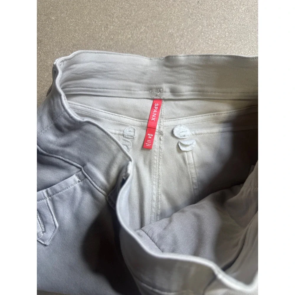 SPANX‎ Wide Leg Cropped Pants Beige Size M M Casual Comfort Stretch